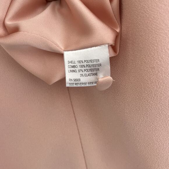 Alex Marie | Pale Pink Pleated Chiffon Sheer Sleeve Dress Size 2 Coquette - Picture 9 of 9